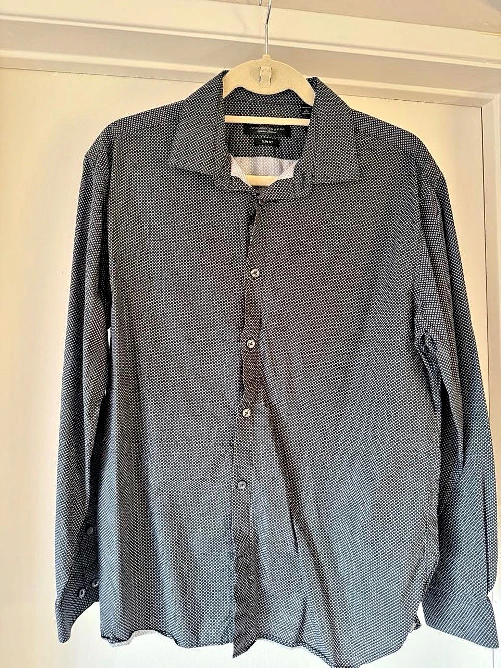 John Varvatos U.S.A. Men's Geometric Slim Fit Shirt 16 (32/33)